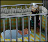 Imaginary Friend in babycot